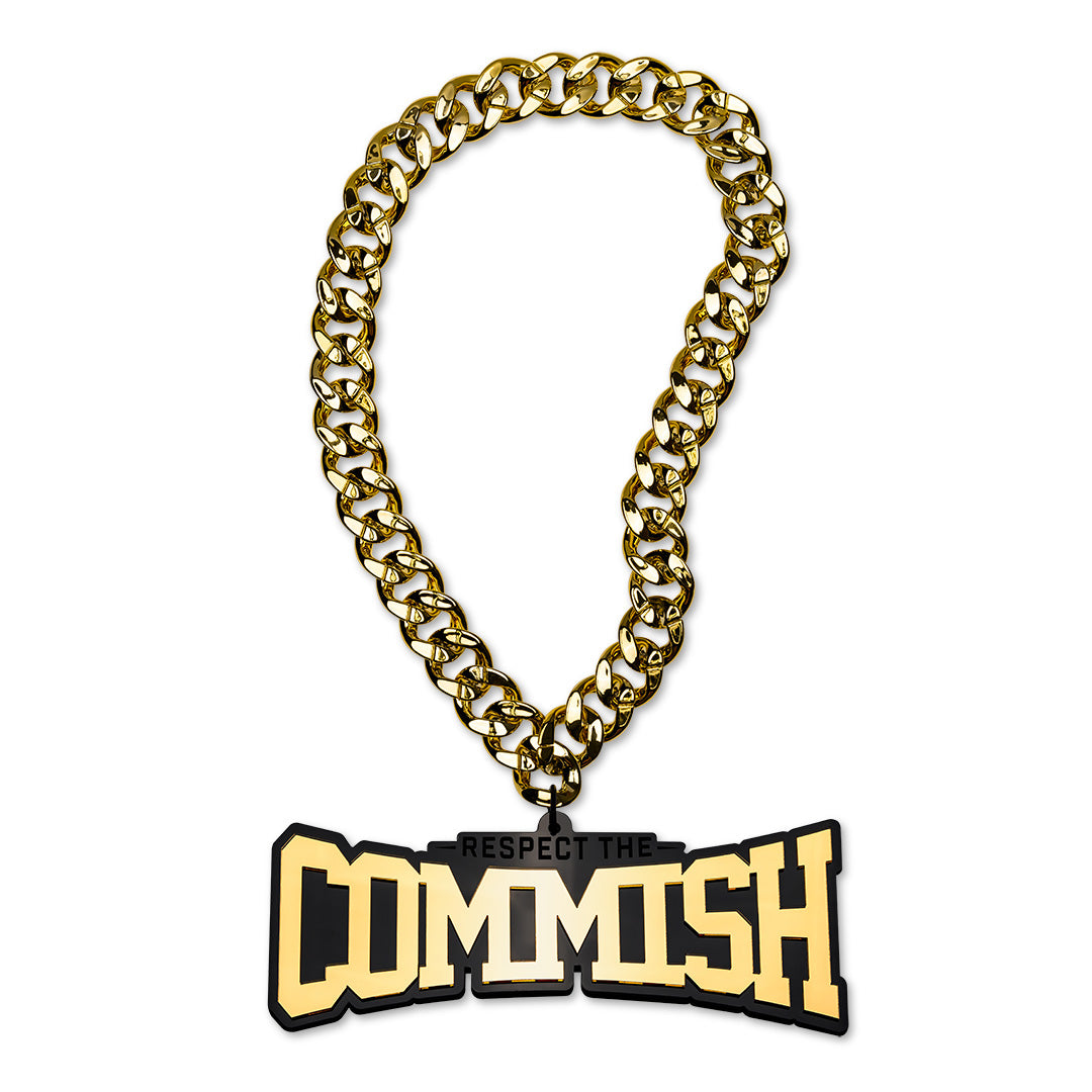 Fantasy Football Commish Acrylic Chain - Black/Gold