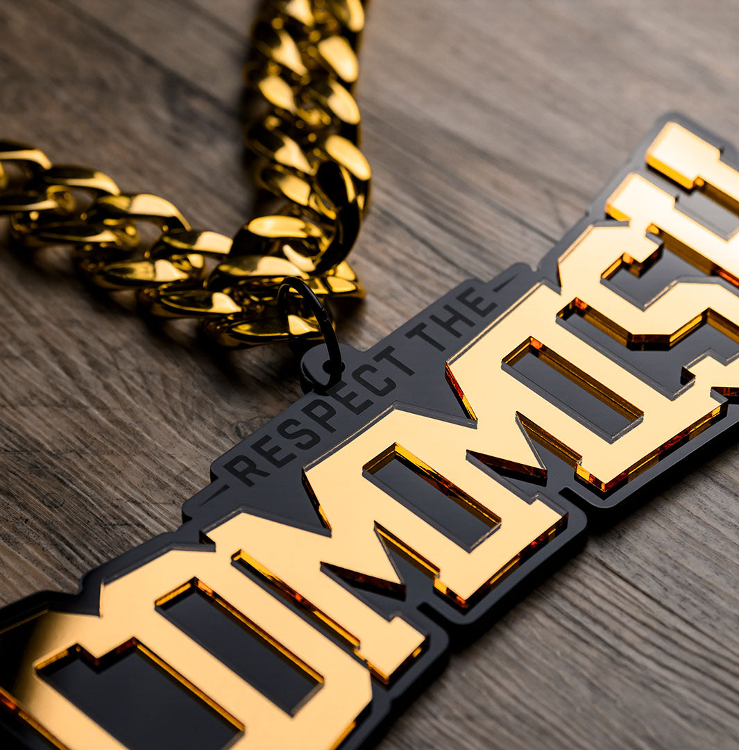Fantasy Football Commish Acrylic Chain - Black/Gold