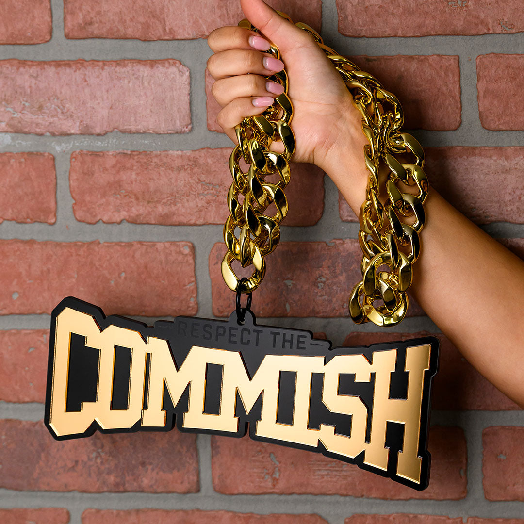 Fantasy Football Commish Acrylic Chain - Black/Gold