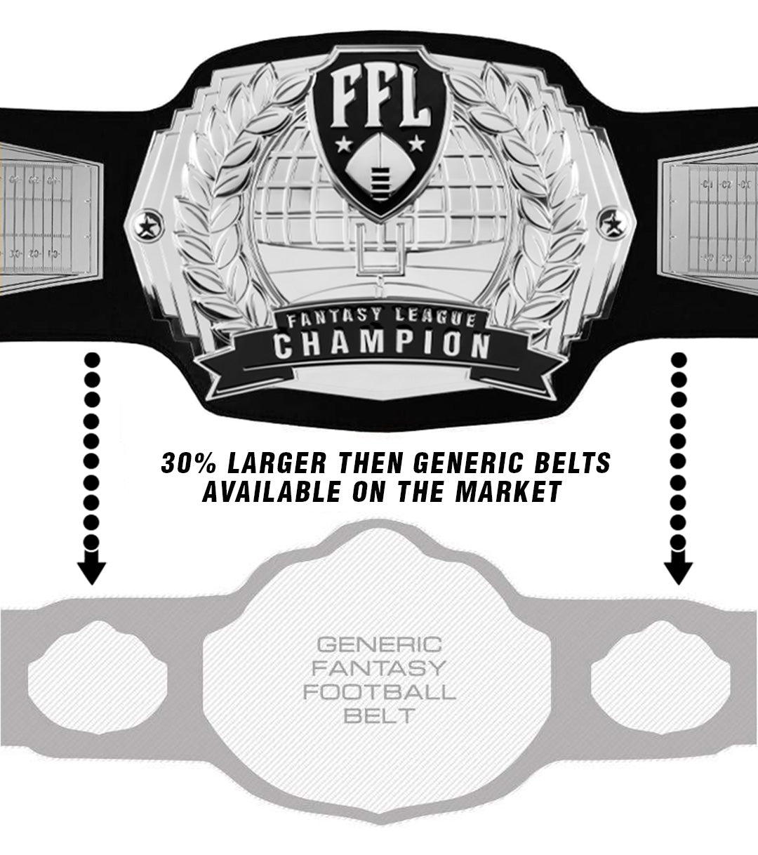 Fantasy Football Championship Belt - Silver