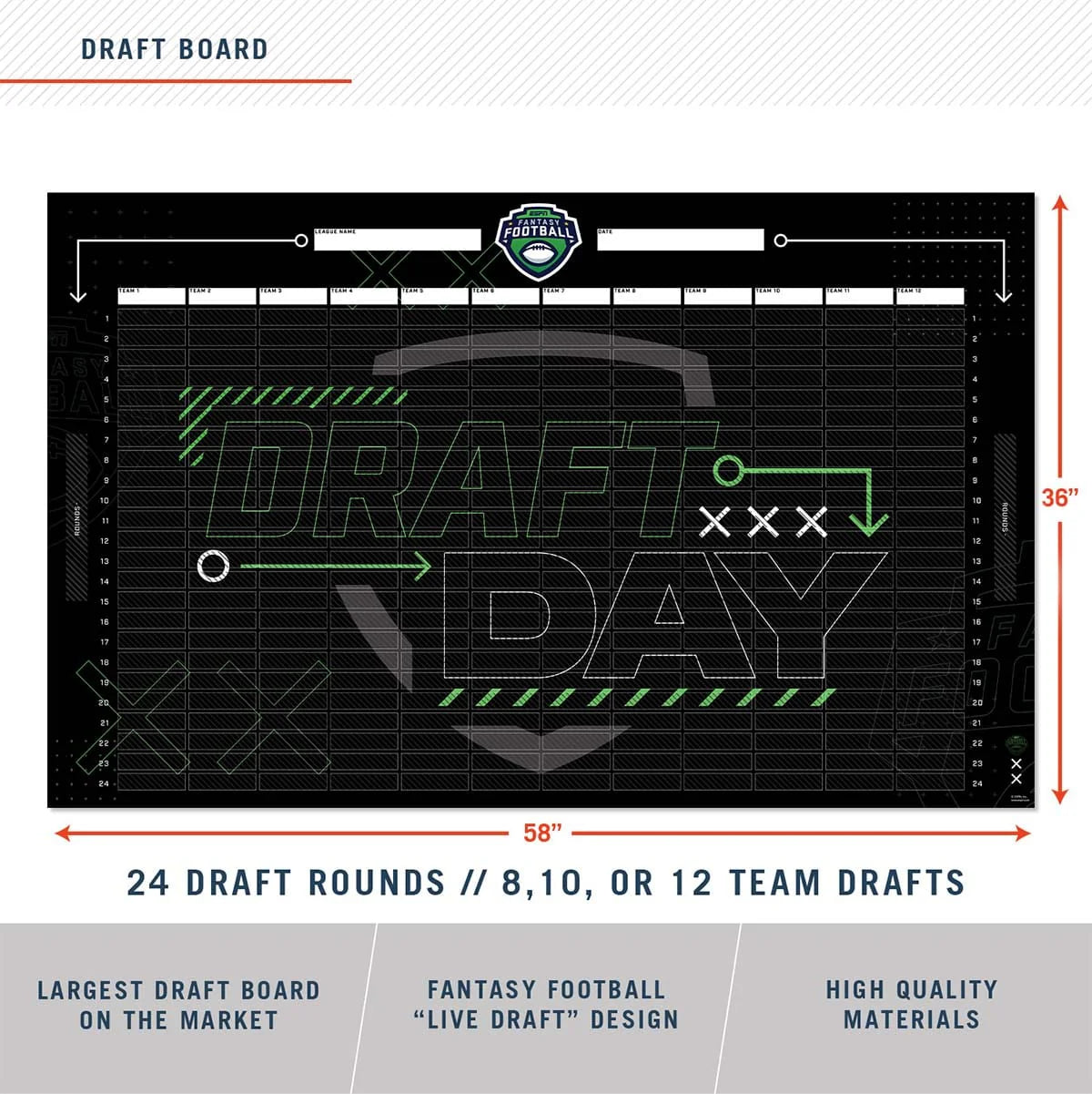 Respect the Commish Ring + 2024 ESPN Draft Board Kit