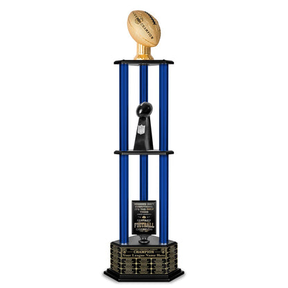 TrophySmack 26"-56" Perpetual Fantasy Football Trophy - Gold Football