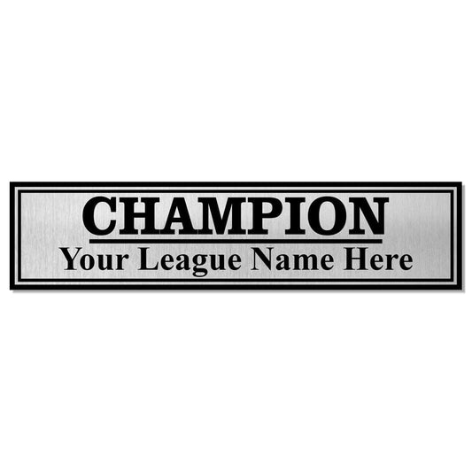 TrophySmack 3 Column Champion League Plate - Silver