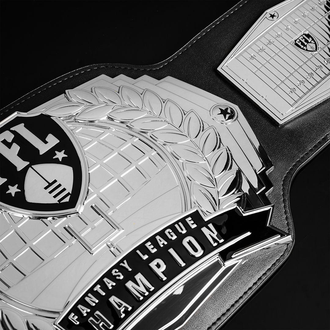 TrophySmack Fantasy Football Championship Belt - Silver