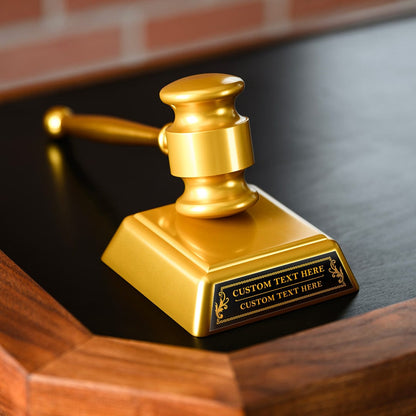 TrophySmack Golden Commissioner's Gavel