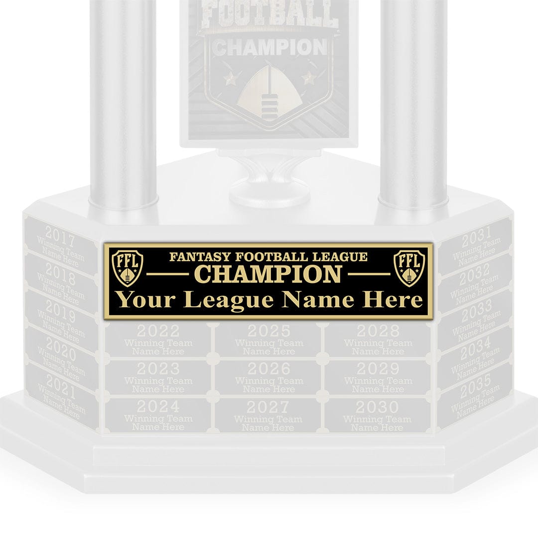 TrophySmack Perpetual League Plate - Black / Gold
