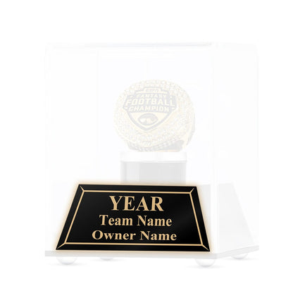 TrophySmack Ring Case Engraved Plate - Black