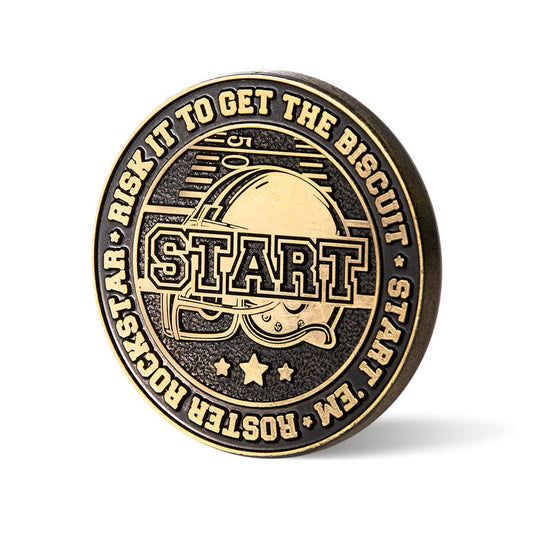 TrophySmack Start + Sit Fantasy Football Metal Coin