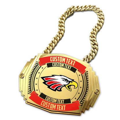 TrophySmack Your School Logo Turnover Champion Chain 5lb.